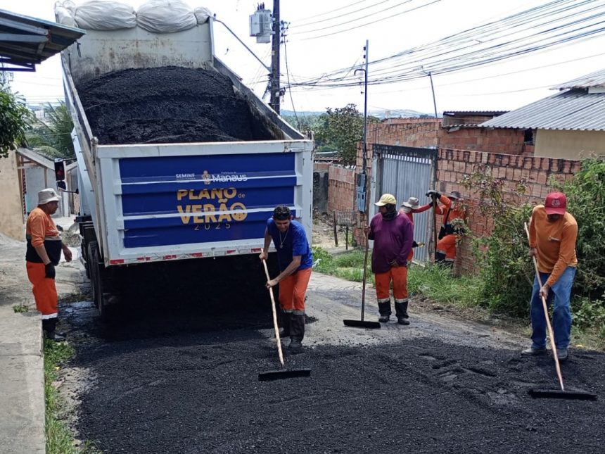 Prefeitura de Manaus avanca com obras do Plano de Verao no bairro Taruma 3