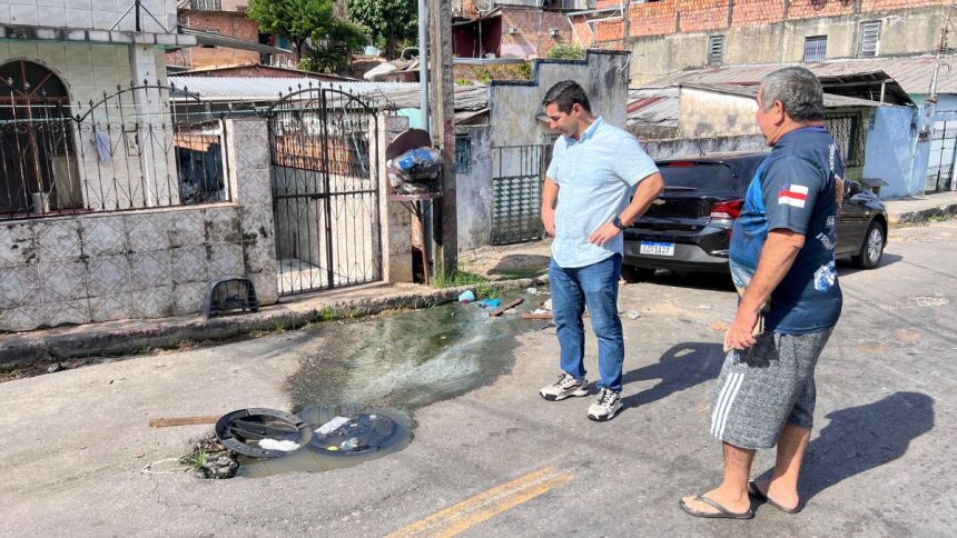 Saimon Bessa pede suspensao de tarifa de esgoto em area sem servico adequado no bairro Petropolis