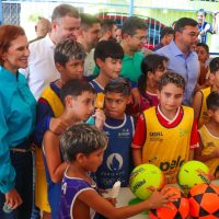 Yomara Lins reforça compromisso com o esporte durante reinauguração de arena na Compensa