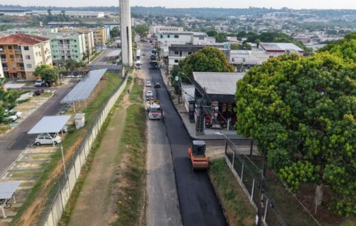 Intervenção em rua do Tarumã é dividida entre os dois sentidos da pista