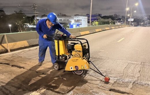 IMMU orienta condutores durante manutenção noturna no viaduto Ayrton Senna