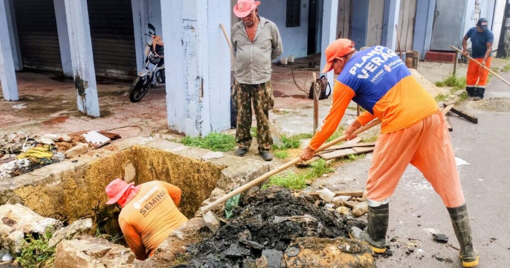 Rua Ovídio Gomes Monteiro recebe manutenção em caixa de drenagem no Alvorada 2