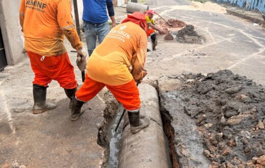 Atendimento no Petrópolis recupera trecho de drenagem da rua Danilo Corrêa