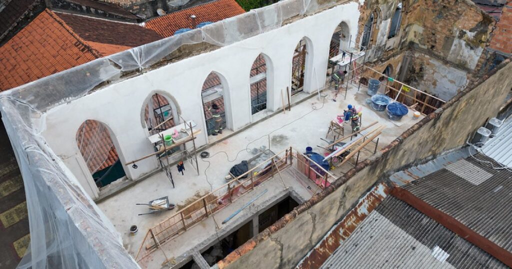 Projeto prevê uso integrado ou independente para os três pavimentos do Casarão de São Vicente