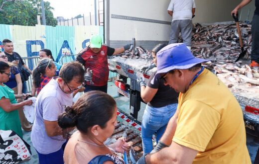 Semasc entrega 70 mil peixes a famílias de três bairros de Manaus