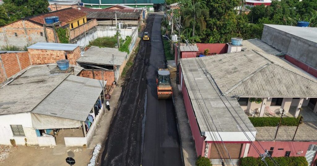 No Tarumã, uma via é concluída e outra segue em recuperação asfáltica